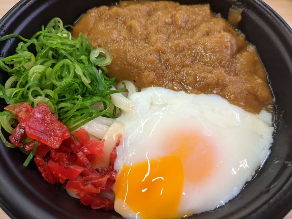 佐賀市　スシロー佐賀鍋島店　大阪マドラスカレーうどん　たまご